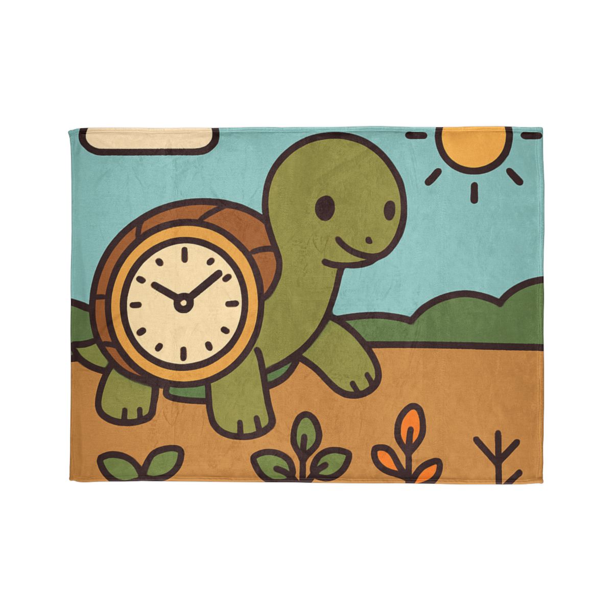 Time Travel Turtle Garden stylish throw blankets