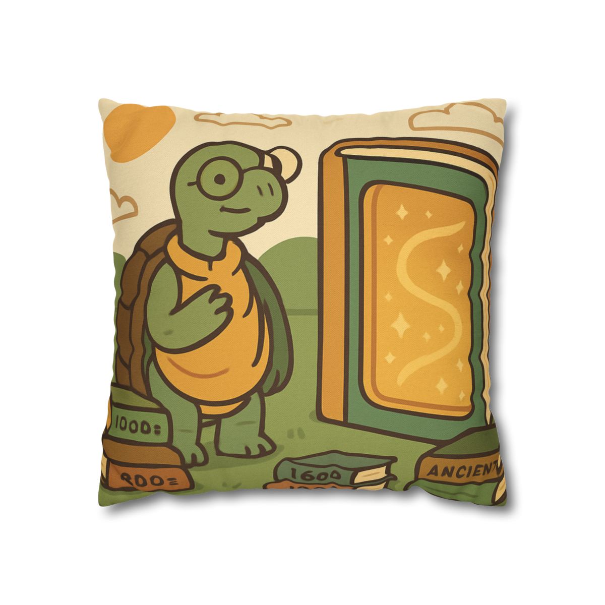 Time Traveling Tortoise Library stylish decorative pillowcases