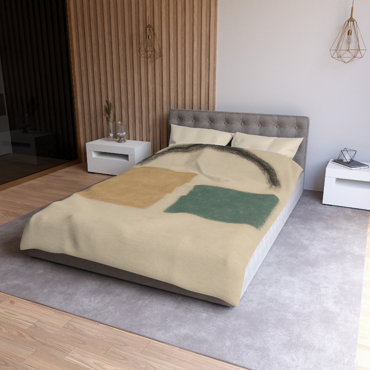 Arc Window And Twin Blocks designer printed duvets