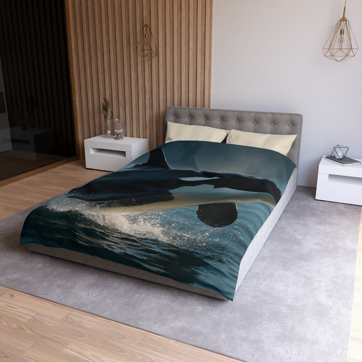 Abyss Glide Orca unique patterned duvets