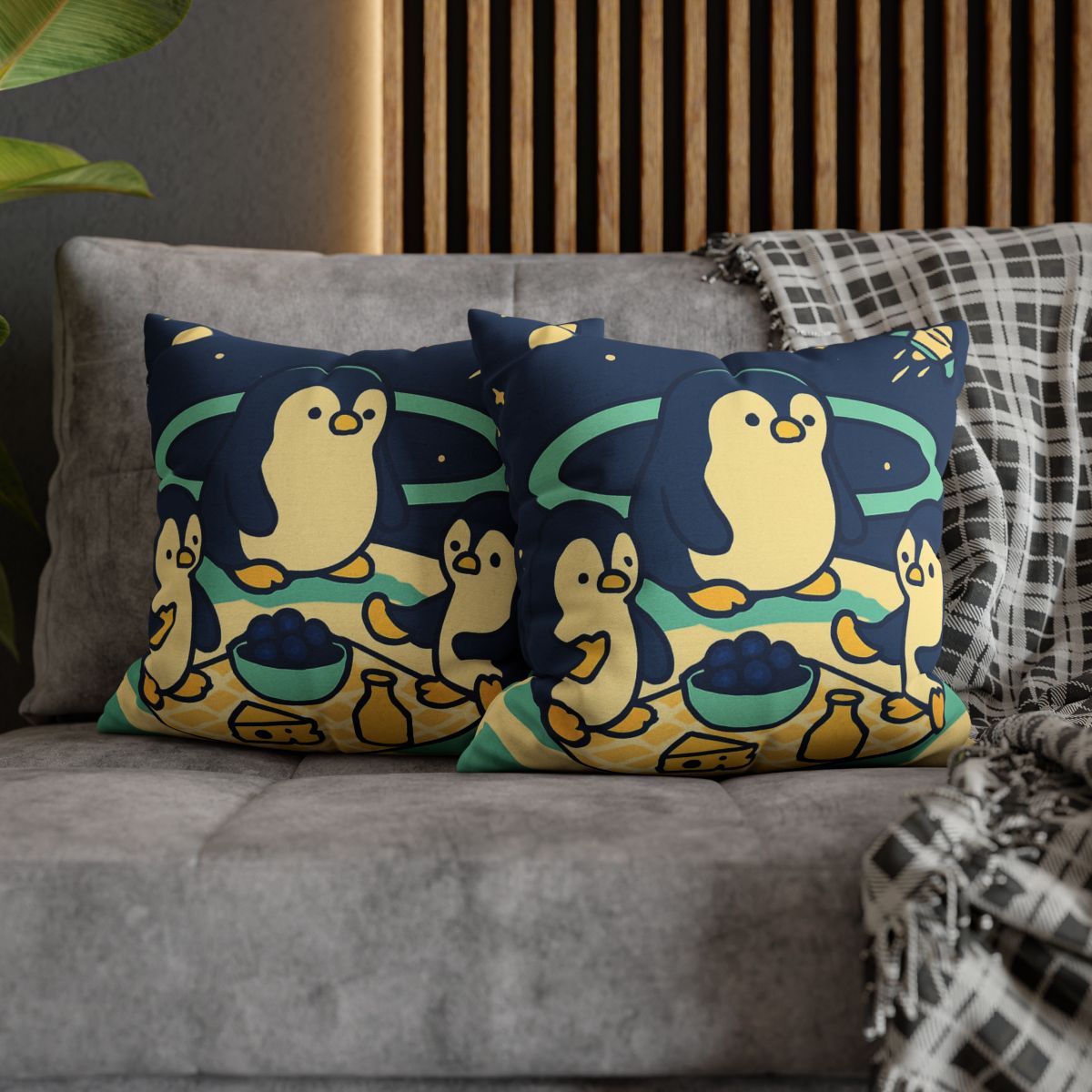 Planet Picnic Penguins comfortable bedding pillow covers