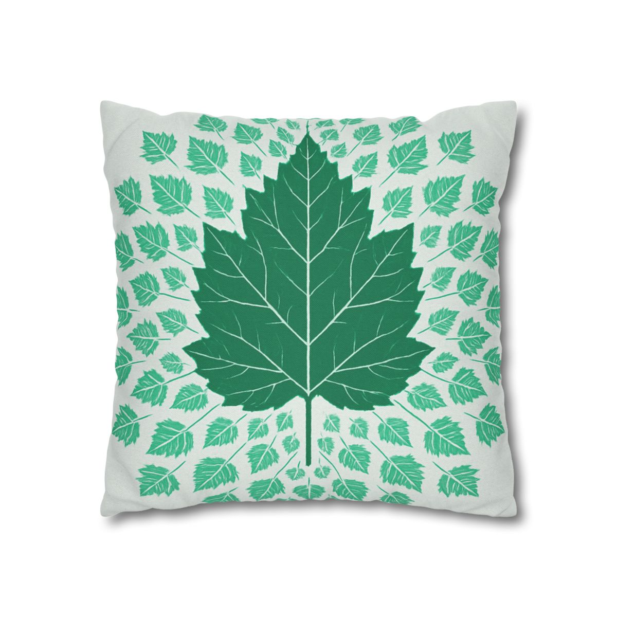 Fractal Leaf Radiance soft cotton pillow cases