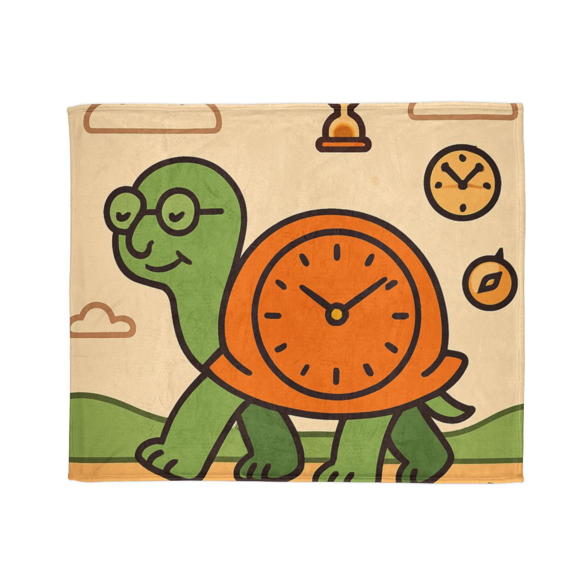 Time Turtle Journey soft fleece blankets