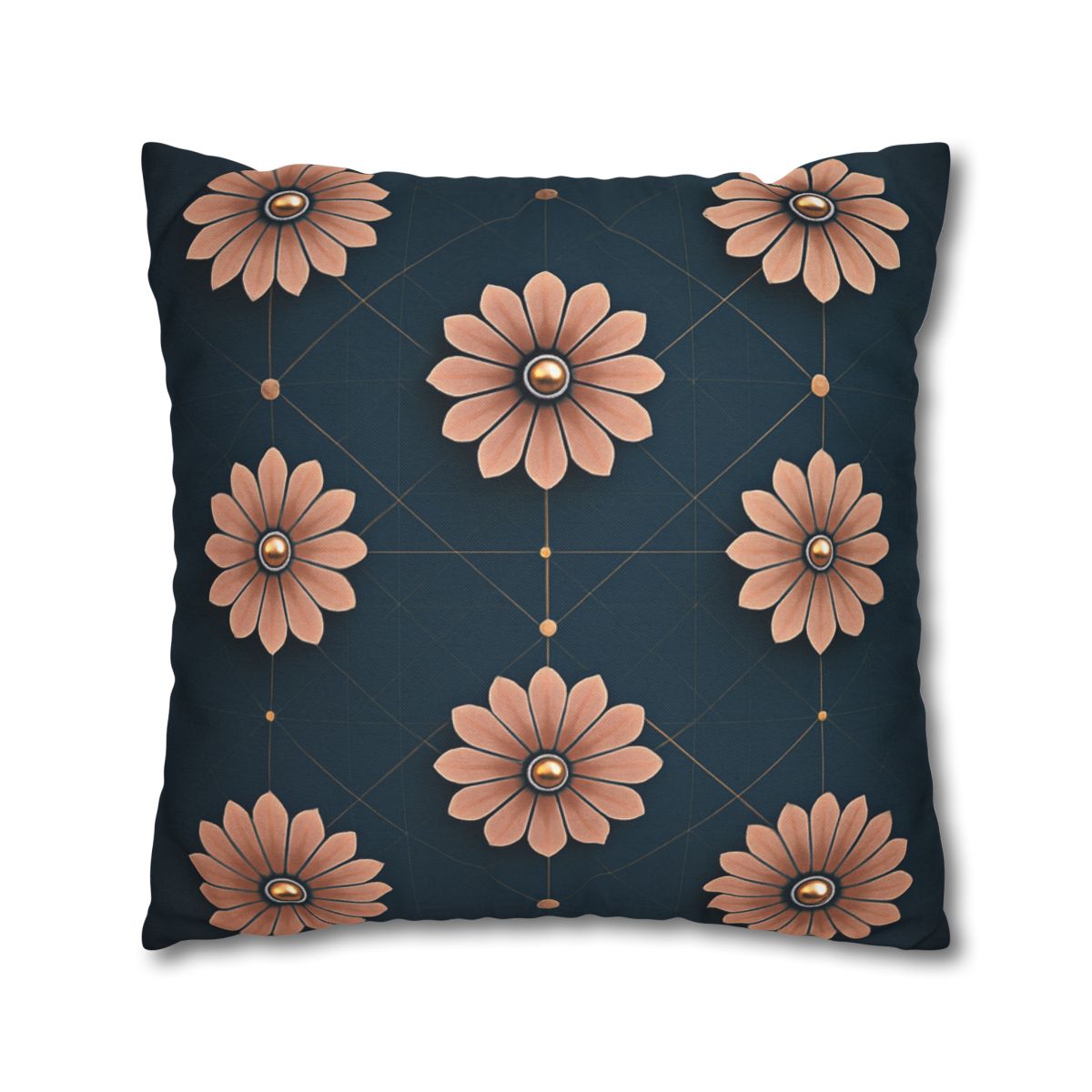 Blossom Orbit Grid designer print pillow cases