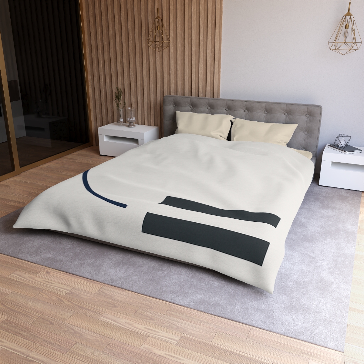 Arc And Twin Bars Alignment unique patterned duvets