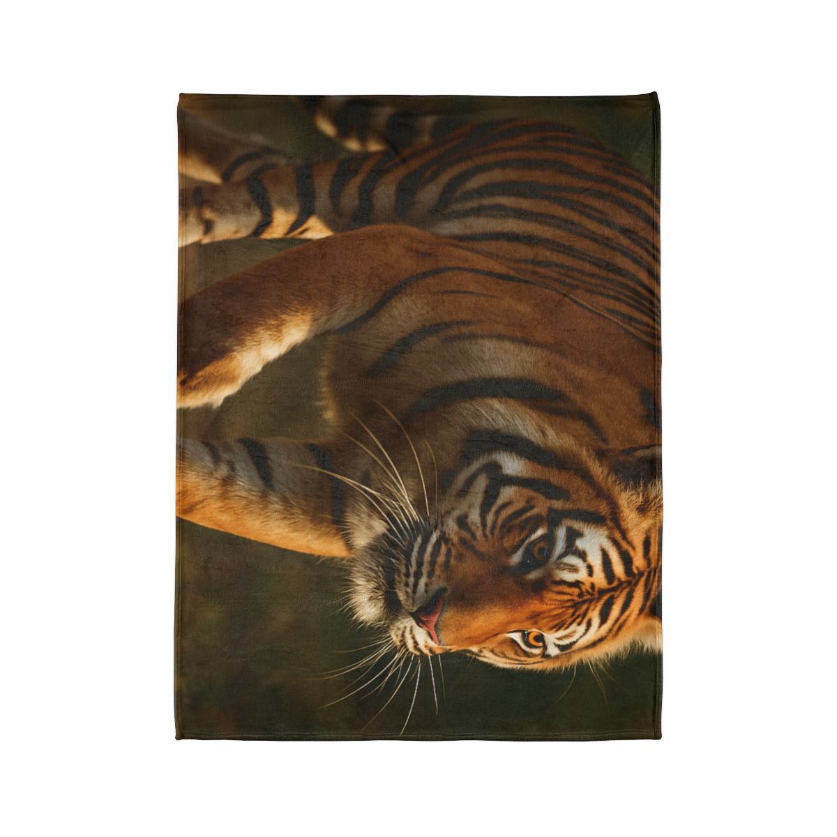 Forest Stalker Bengal Tiger personalized cozy blankets