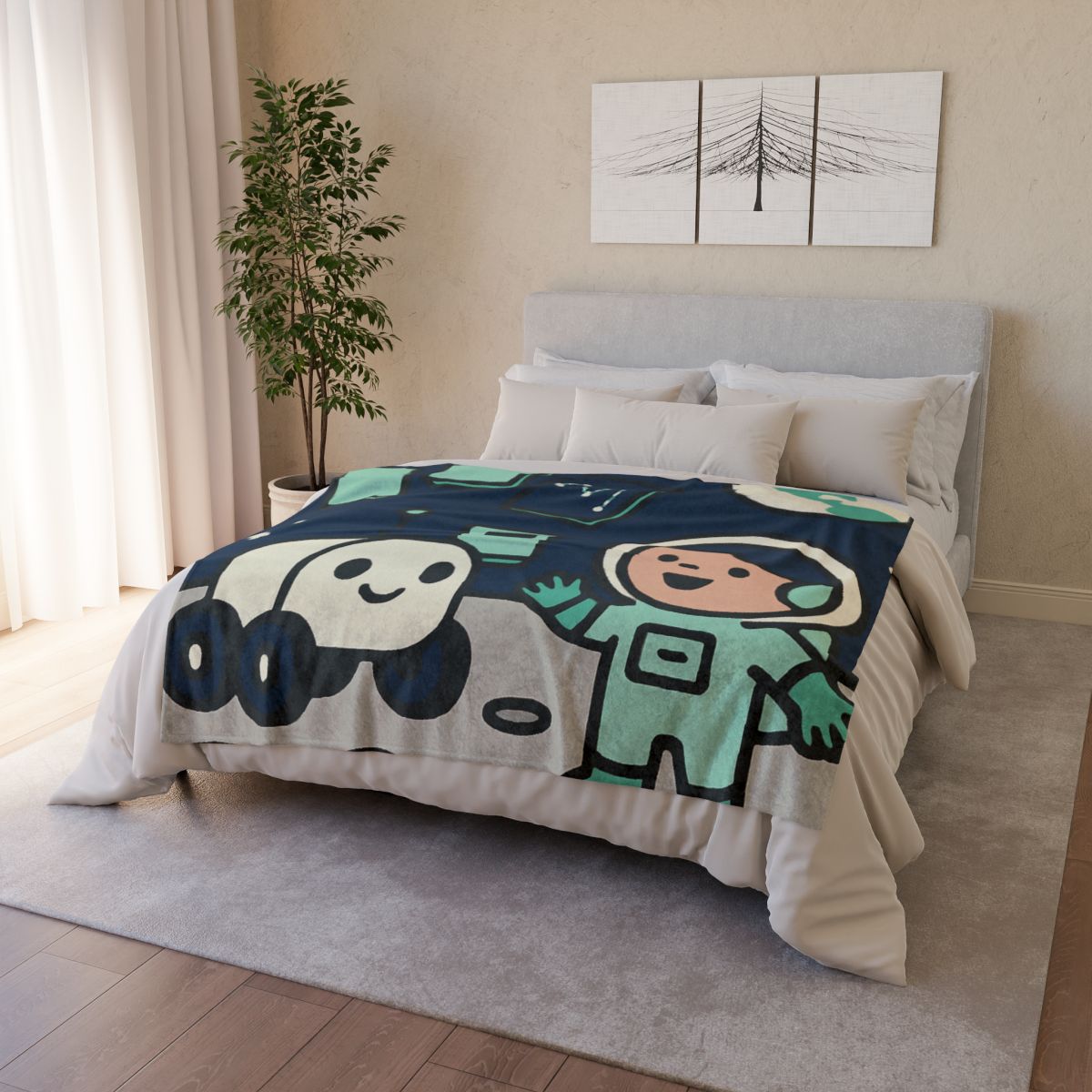 The Moonlit Library Rover unique gift blanketscustom blankets