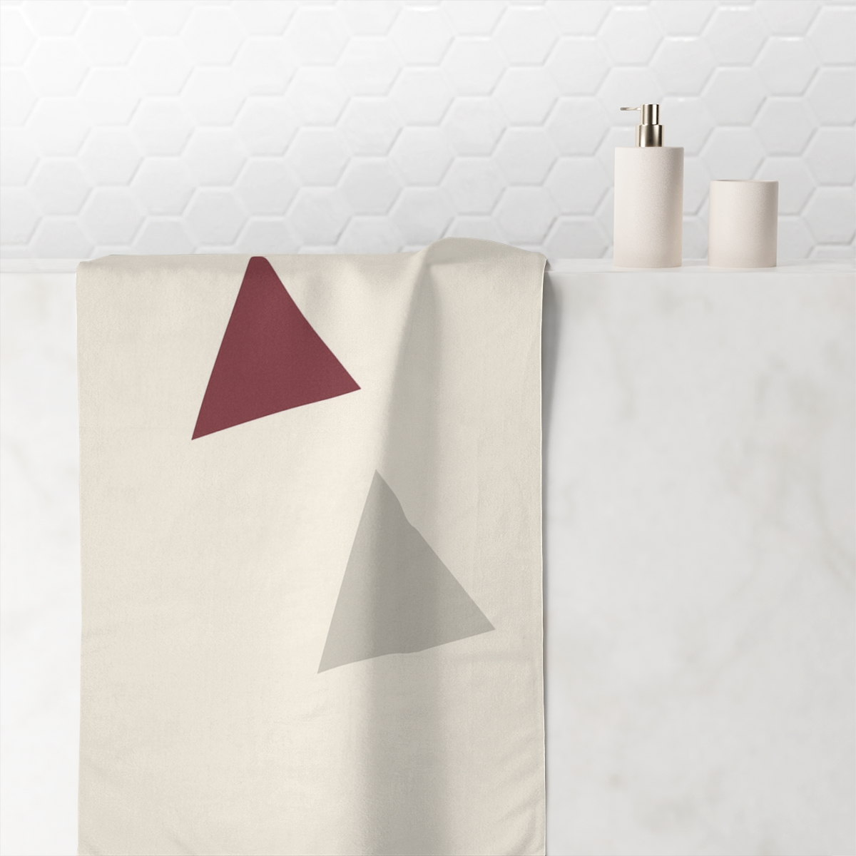 Staggered Triangle Rhythm trendy hand towels