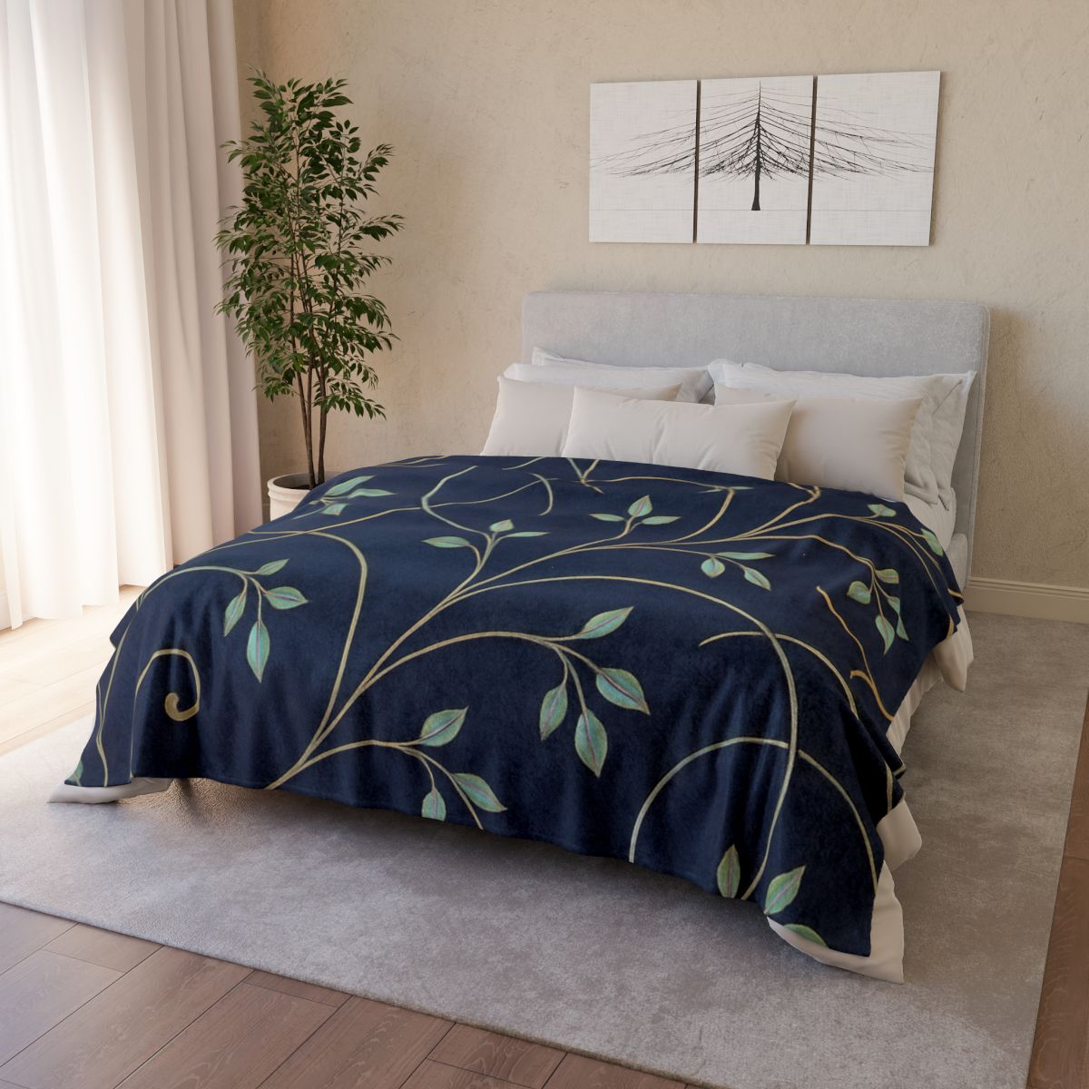 Tendril Lace Network decorative home blankets