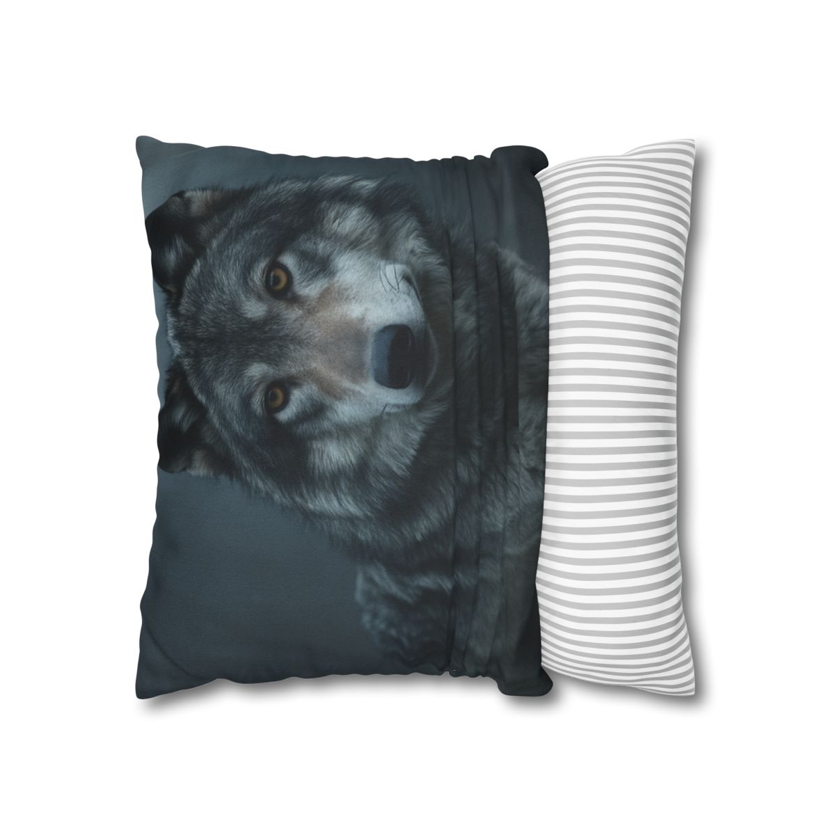 Moonlit Gaze Gray Wolf unique gift pillow cases
