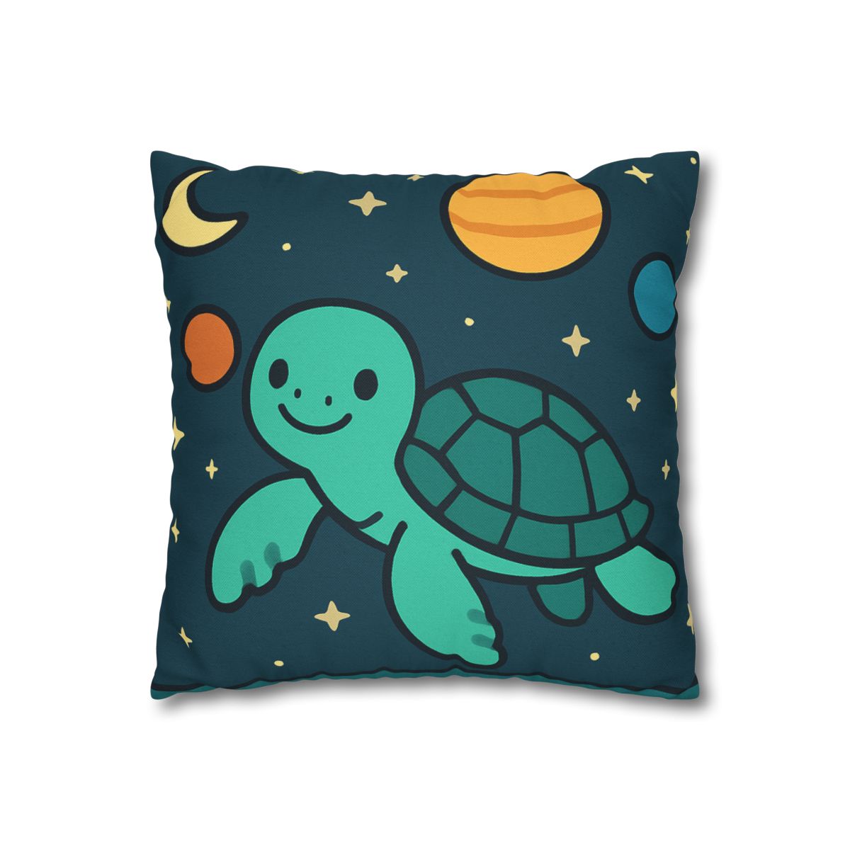 Starlit Space Turtle designer print pillow cases