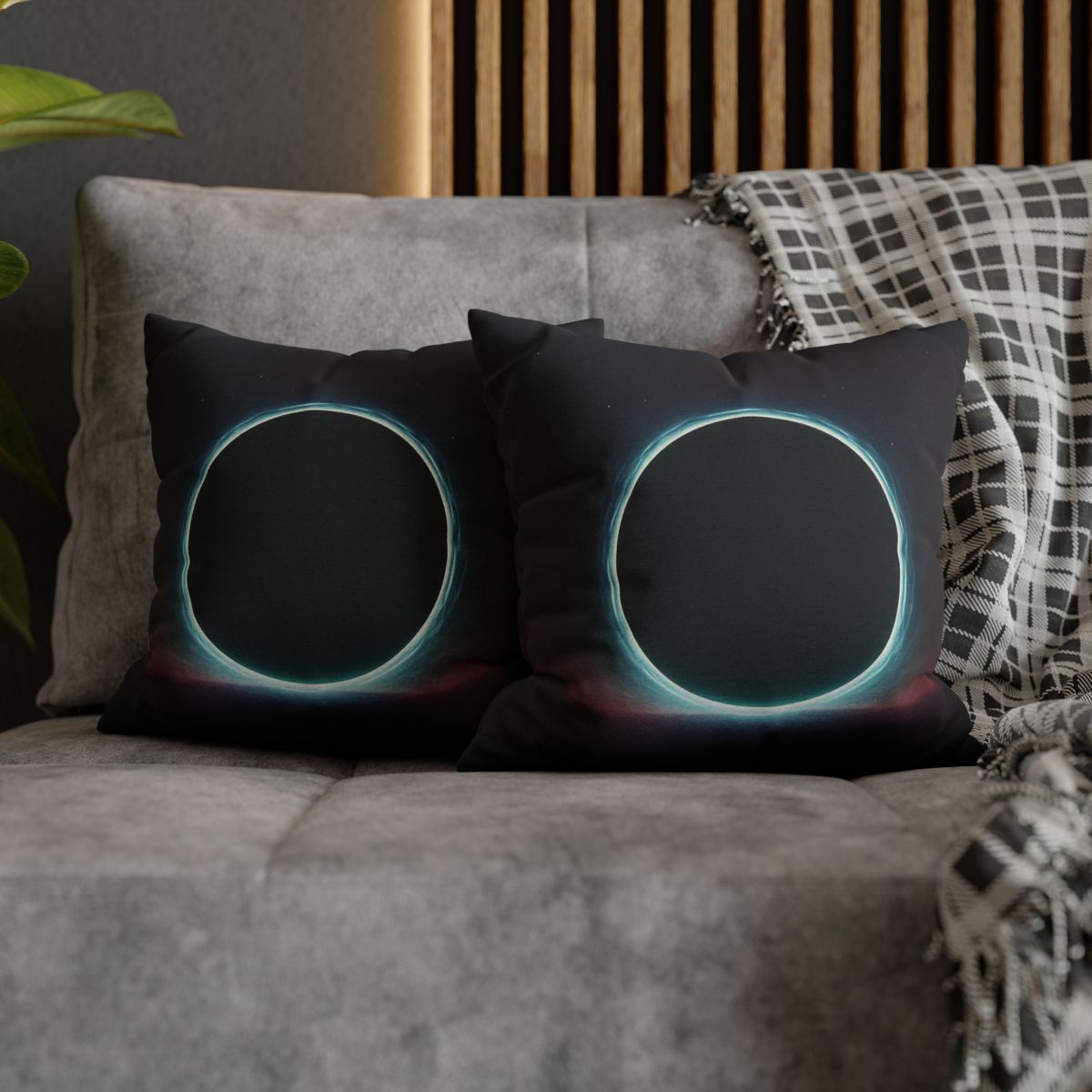 Black Horizon Silhouette designer print pillow cases