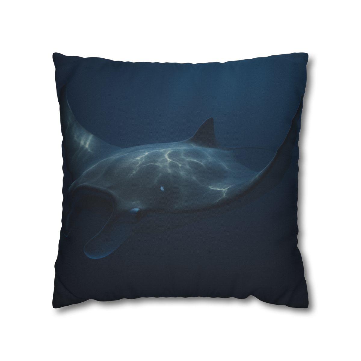 Moonlit Glide Manta Ray stylish decorative pillowcases