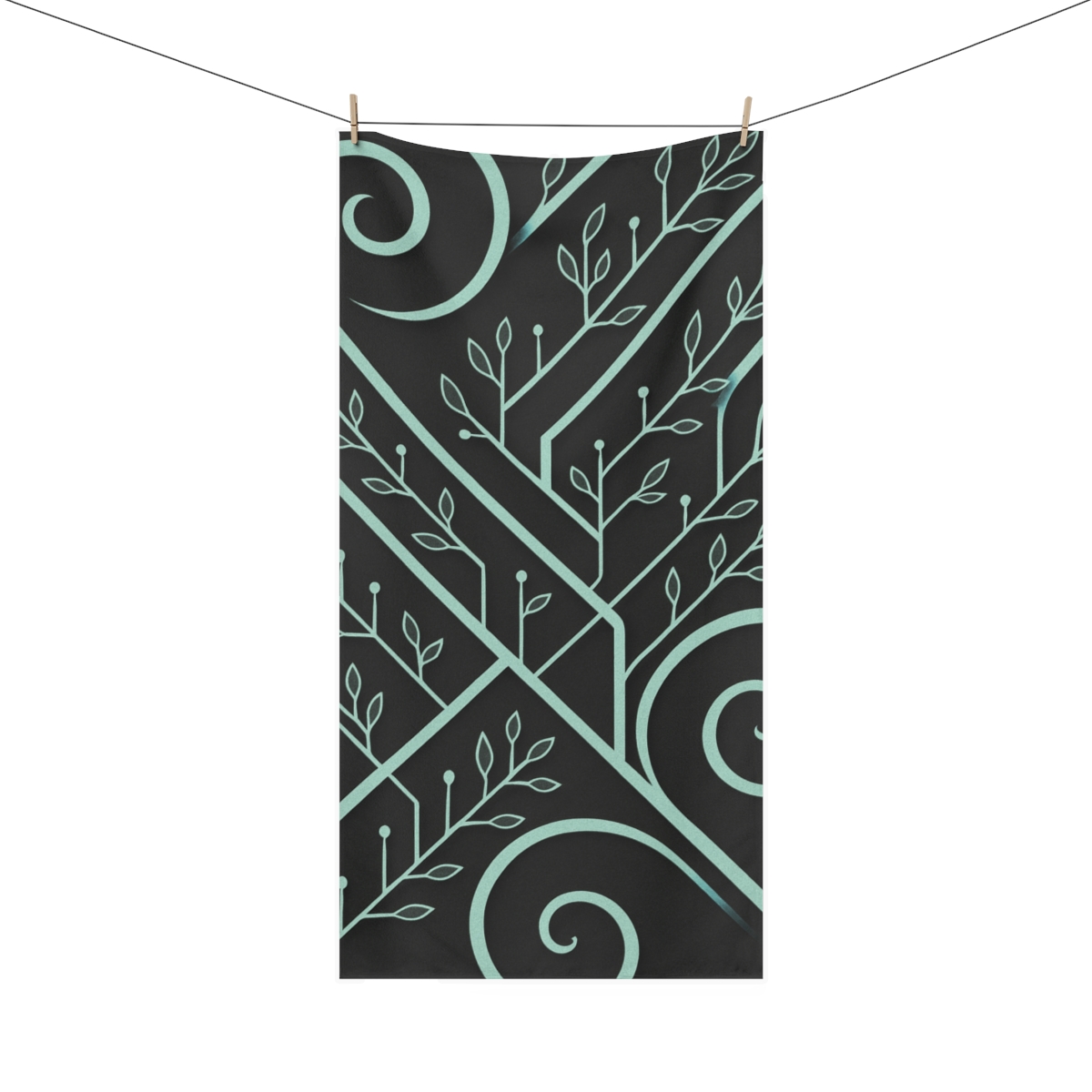 Tendril Circuit Lattice trendy hand towels