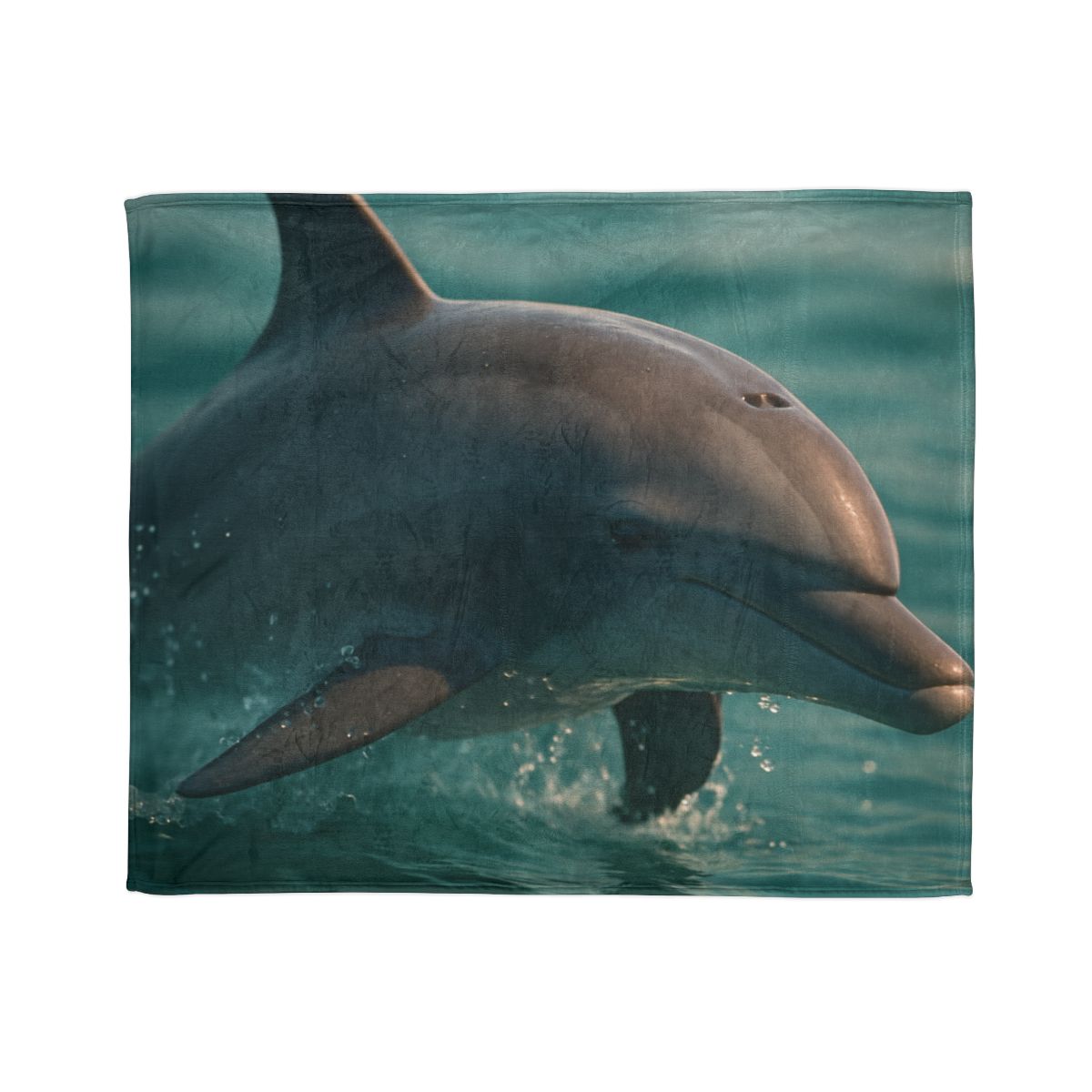 Silver Glide Bottlenose Dolphin soft fleece blankets