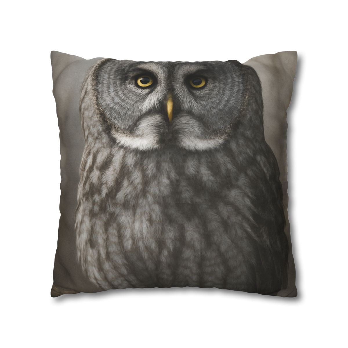 Frost Note Great Gray Owl personalized pillow covers
