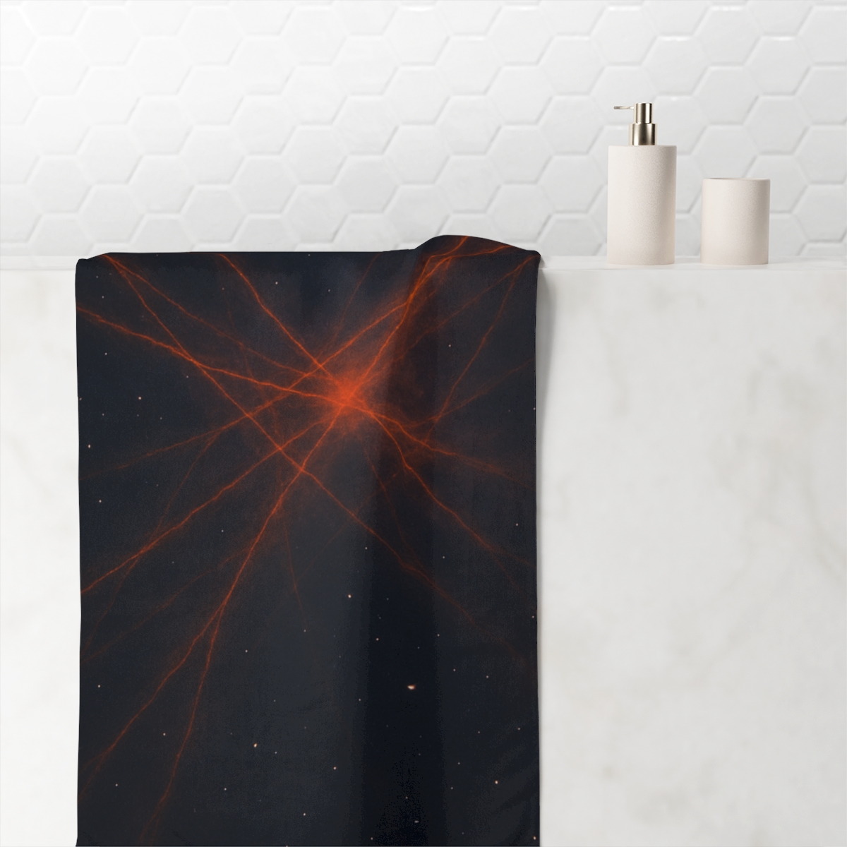 Cosmic Web Ember Filaments decorative home towelscustom towels