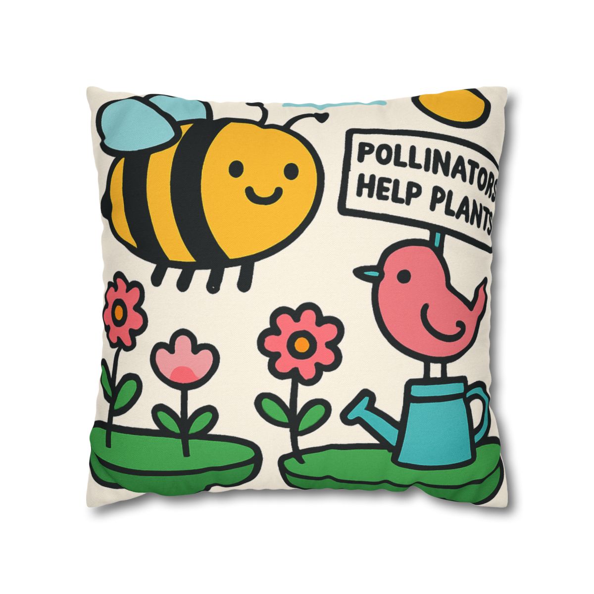 Sky Garden Of Floating Islands And Pollinator Facts personalized pillow covers