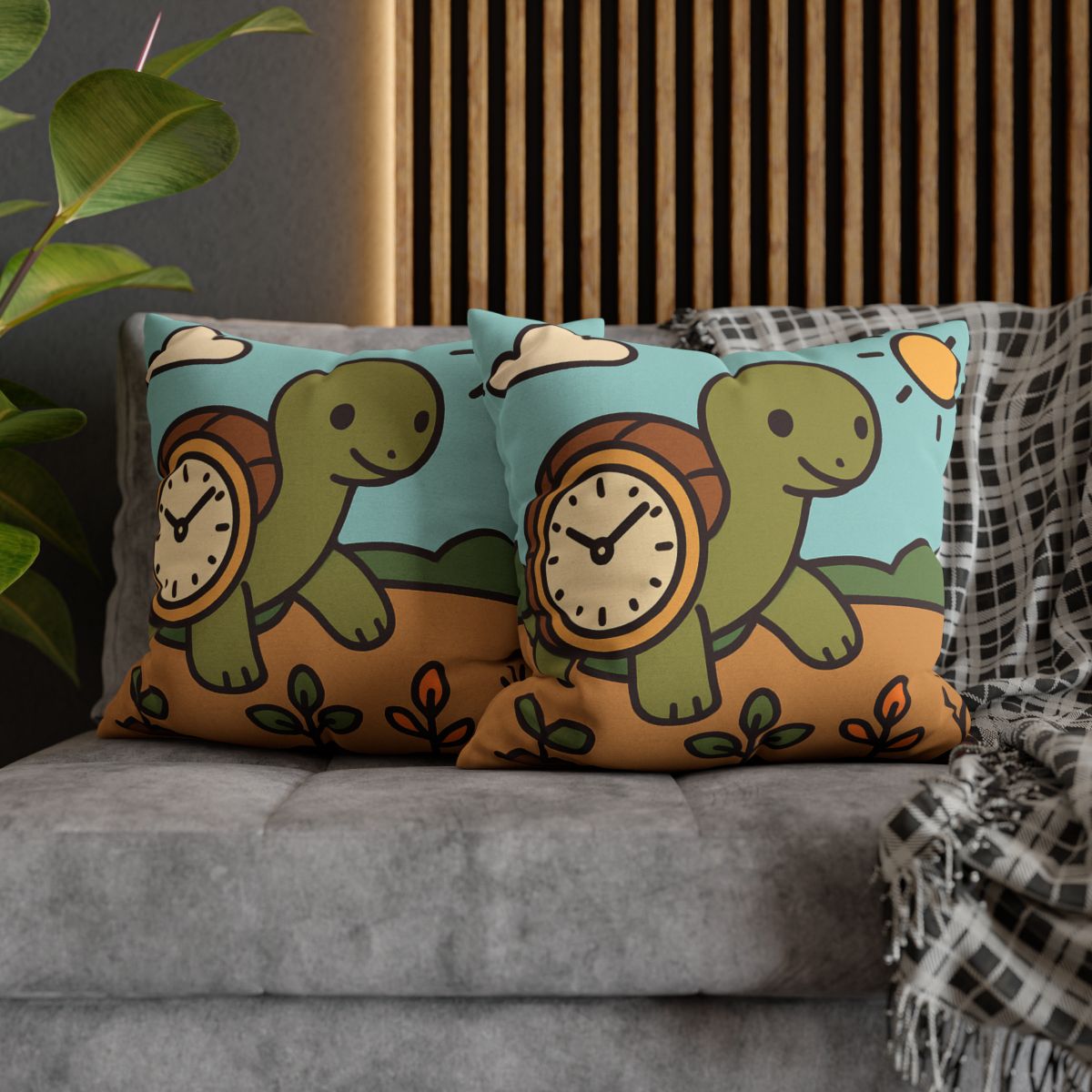 Time Travel Turtle Garden unique gift pillow cases
