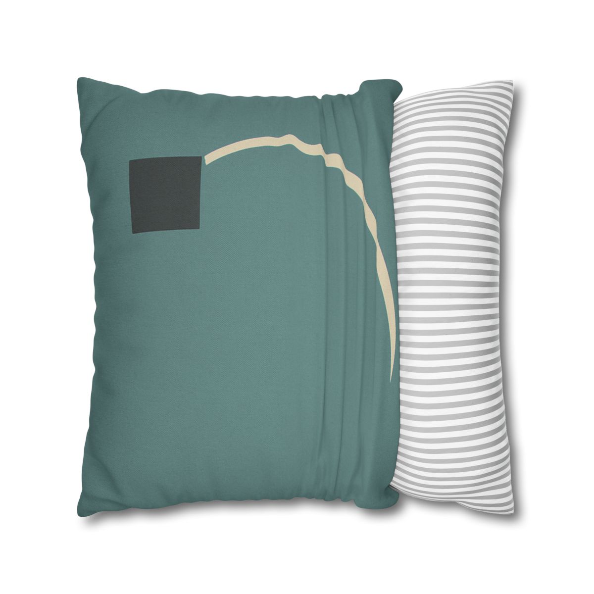 Negative Space Corner Arc soft cotton pillow cases