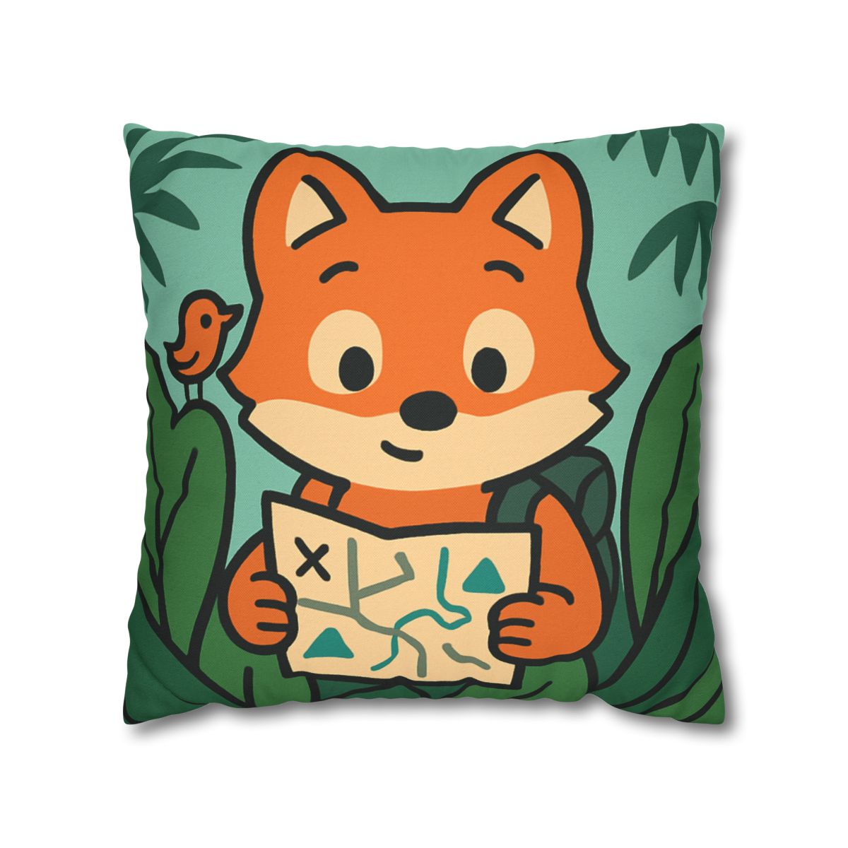 Jungle Explorer Fox designer print pillow cases