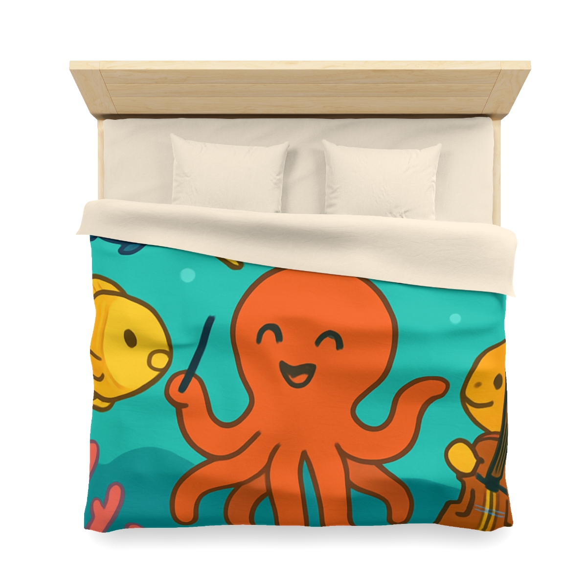 Coral Reef Orchestra designer printed duvets