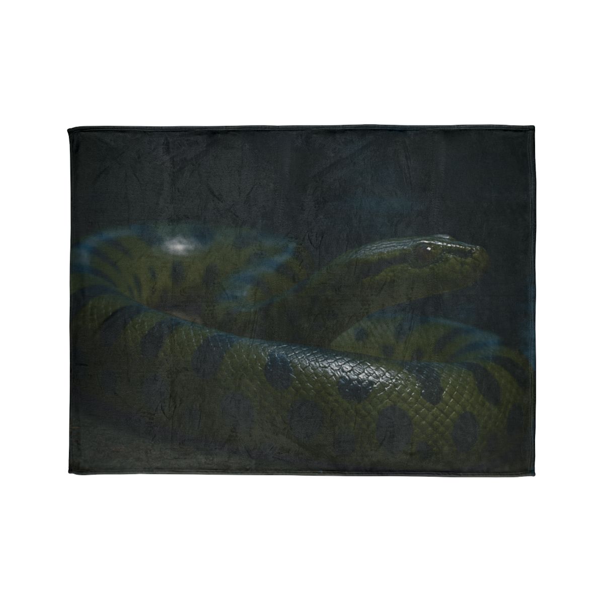 Moonlit Coil Green Anaconda trendy patterned blankets