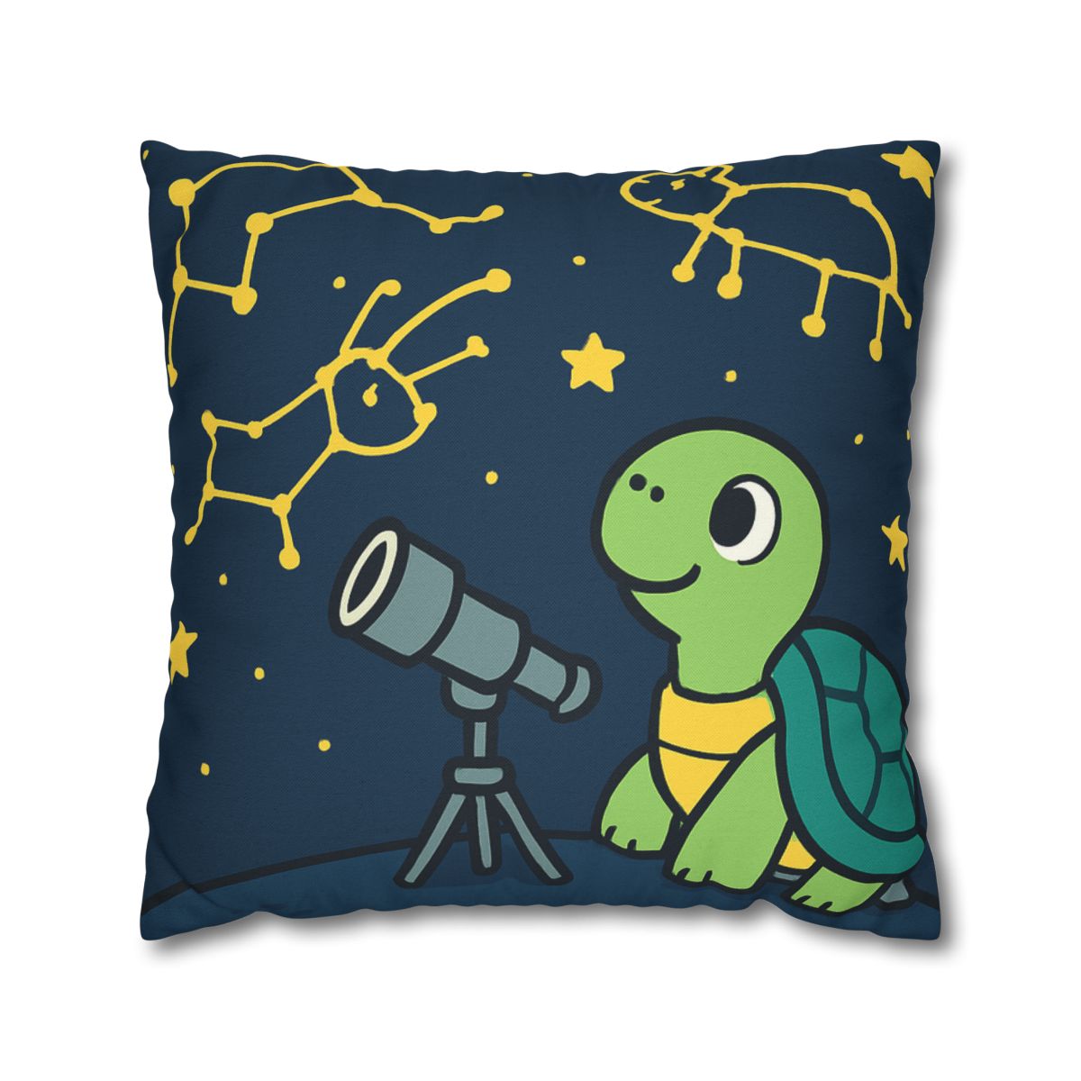 Stargazing Space Turtle trendy patterned pillow cases