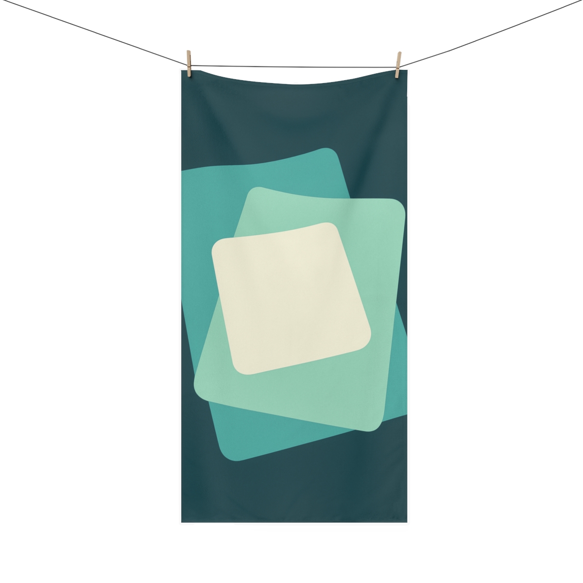 Concentric Orbit Blocks personalized bath towels