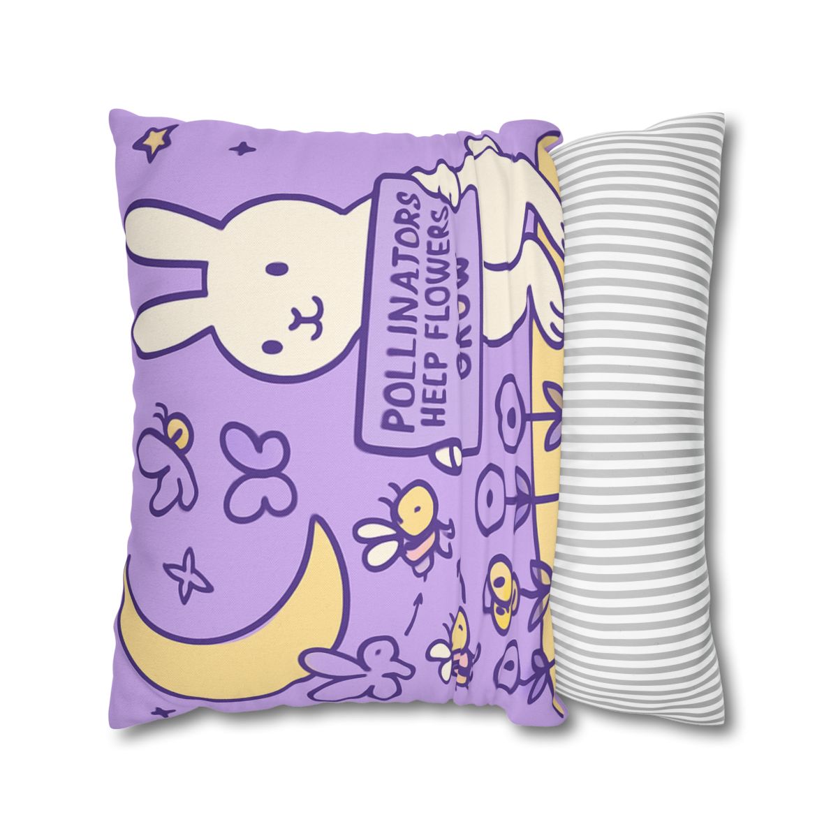 Moon Garden Pollinator Parade custom pillow cases