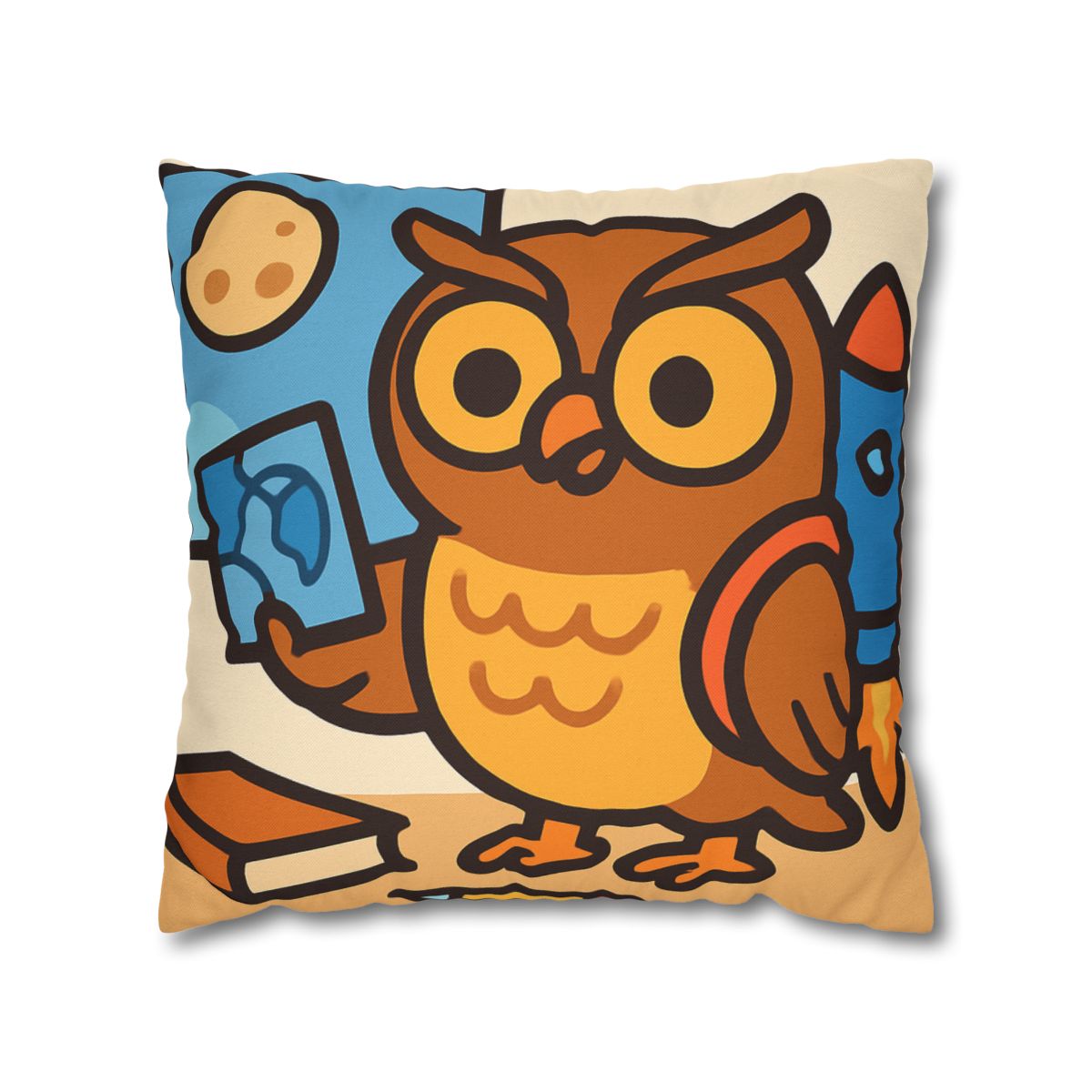 Rocket School Owl personalized pillow covers