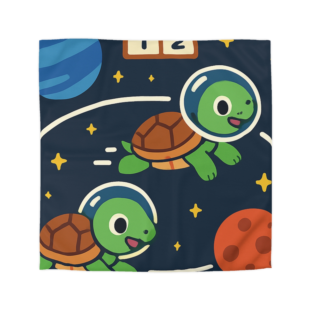 Time Dilation Turtle Race Across Star Track trendy bedroom duvets
