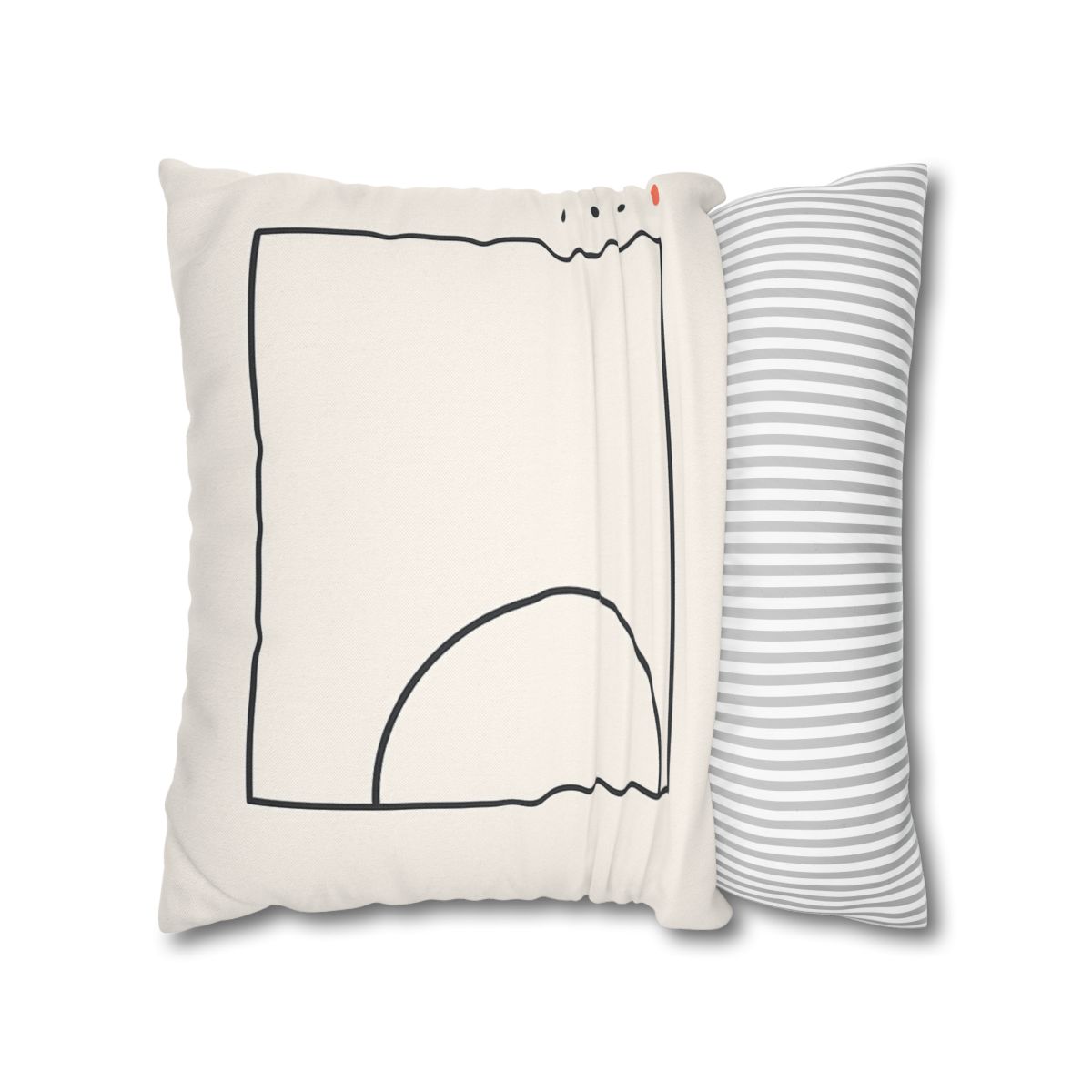 Open Frame With Offset Arc designer print pillow cases