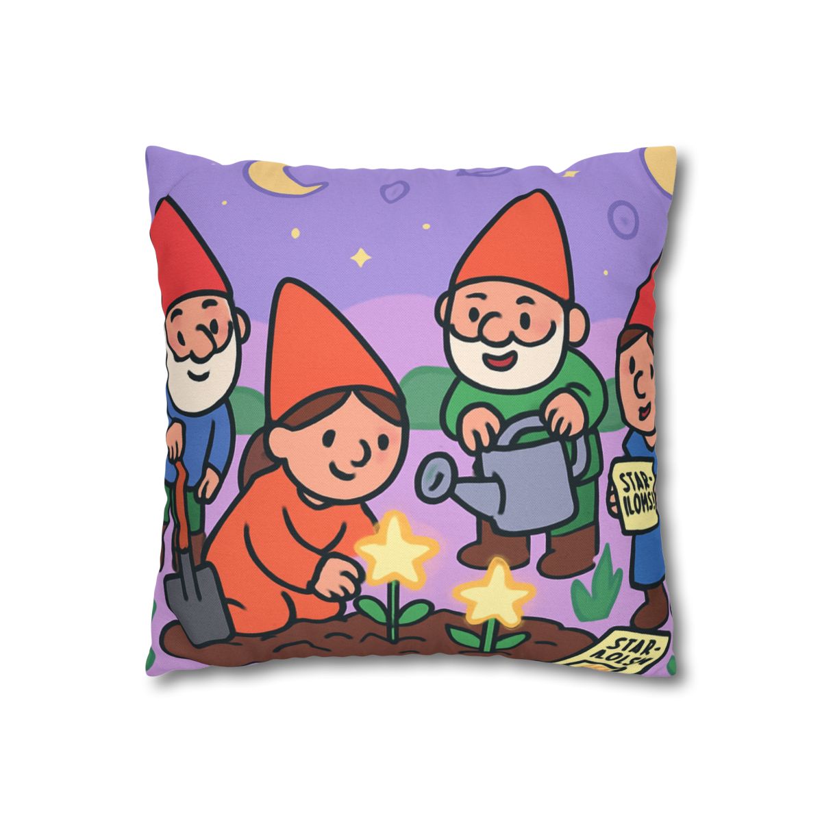 Galactic Garden Gnomes unique gift pillow cases