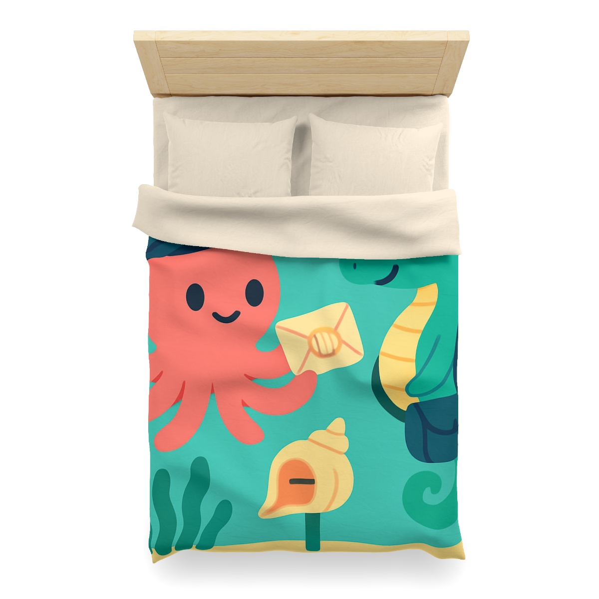 Glow Reef Post Office For Seahorse Mail personalized bedding duvets