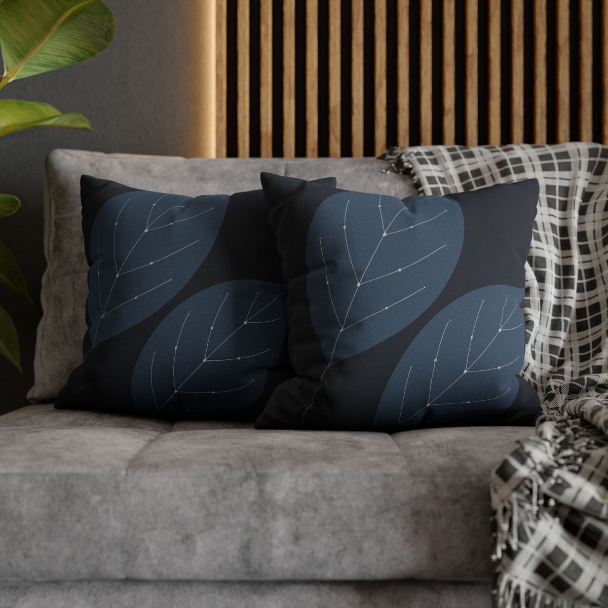 Leaf Vein Constellation Map designer print pillow cases