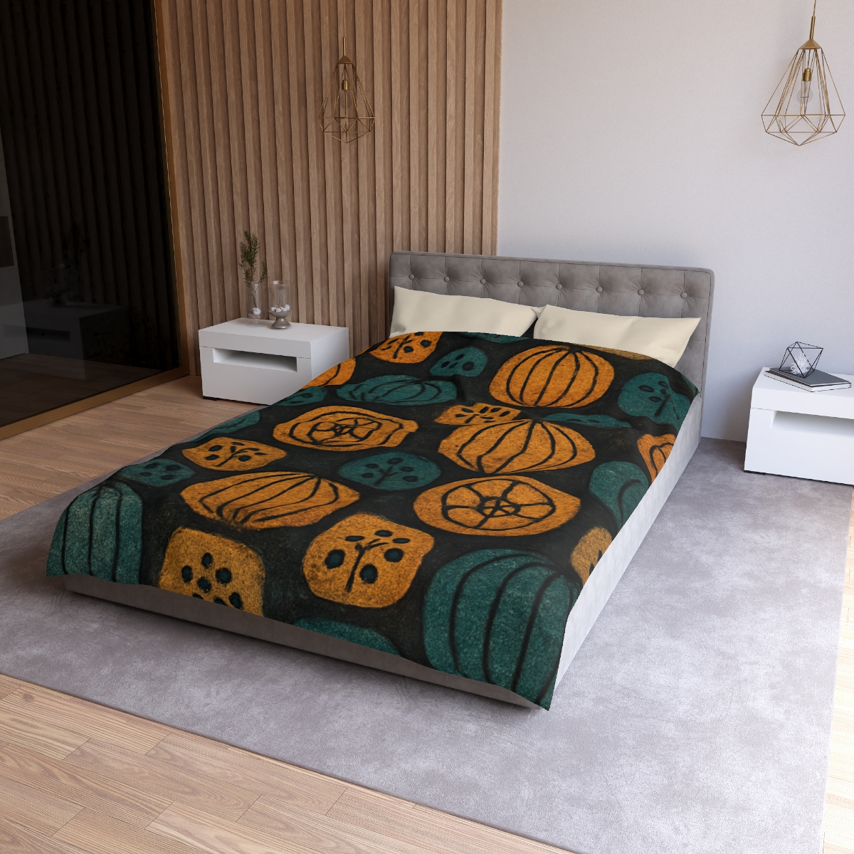 Seed Pod Mosaic designer printed duvets
