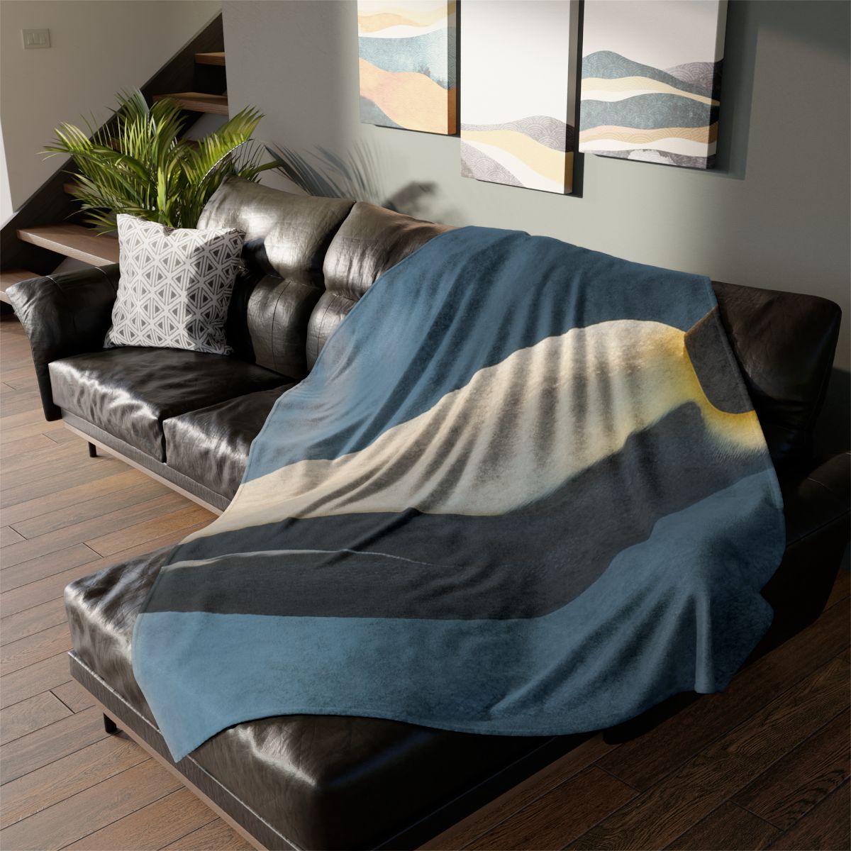 Aurora Drift Emperor Penguin soft fleece blankets