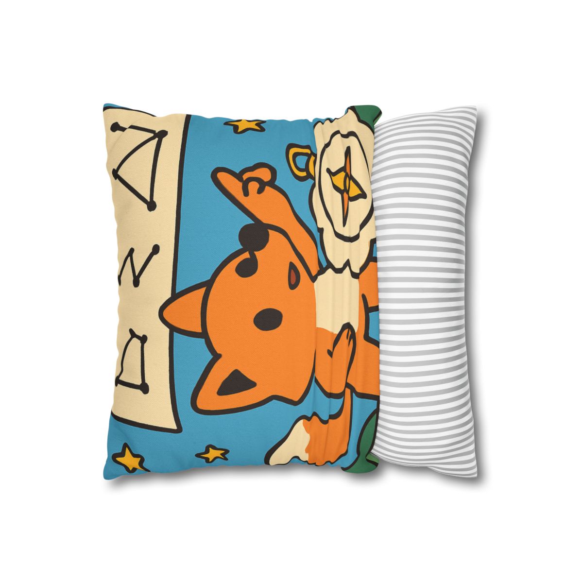 Sky Map Fox And The Cloud Compass designer print pillow cases