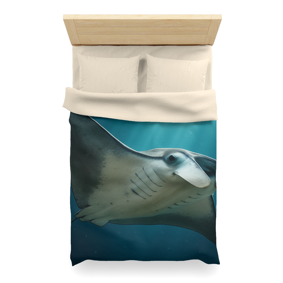 Silk Wing Drift Manta Ray personalized bedding duvets