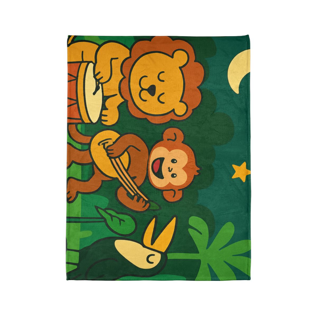 Moonlight Jungle Orchestra trendy patterned blankets