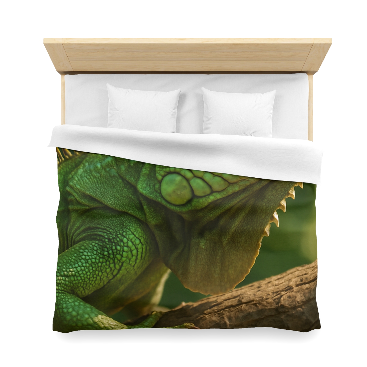 Sun Dappled Green Iguana personalized bedding duvets
