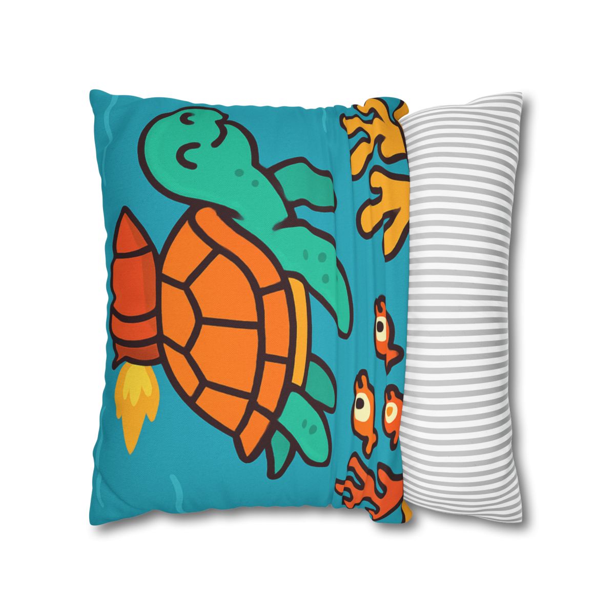 Rocket Powered Turtle Reef trendy patterned pillow cases