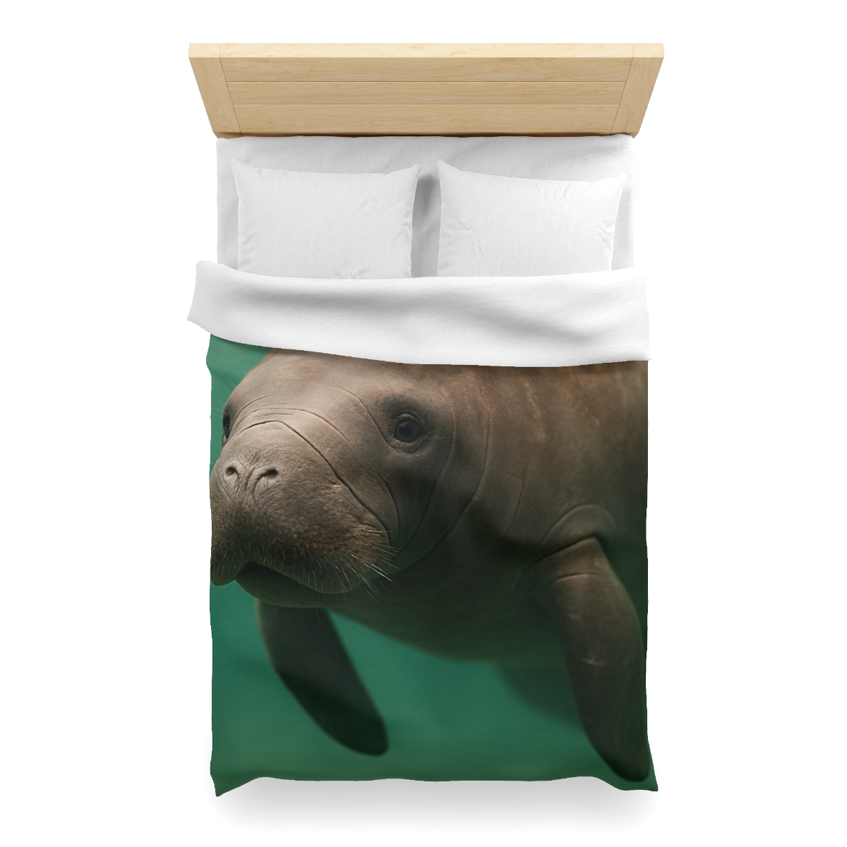 Glasswater Drifter West Indian Manatee unique patterned duvets