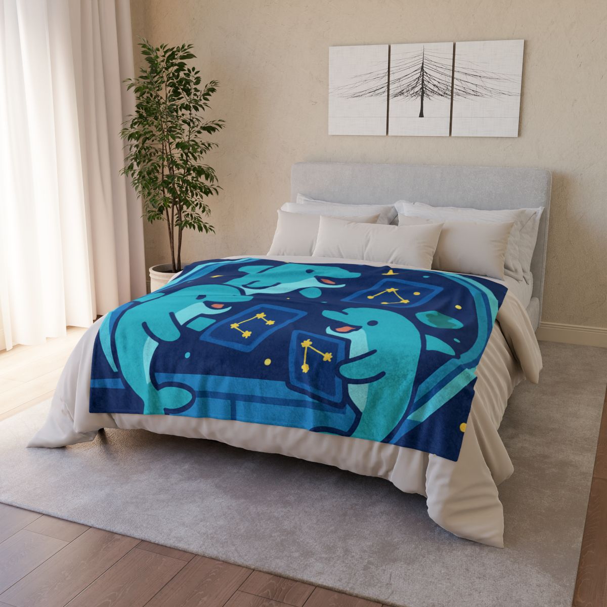 Cosmic Dolphin Classroom designer printed blankets