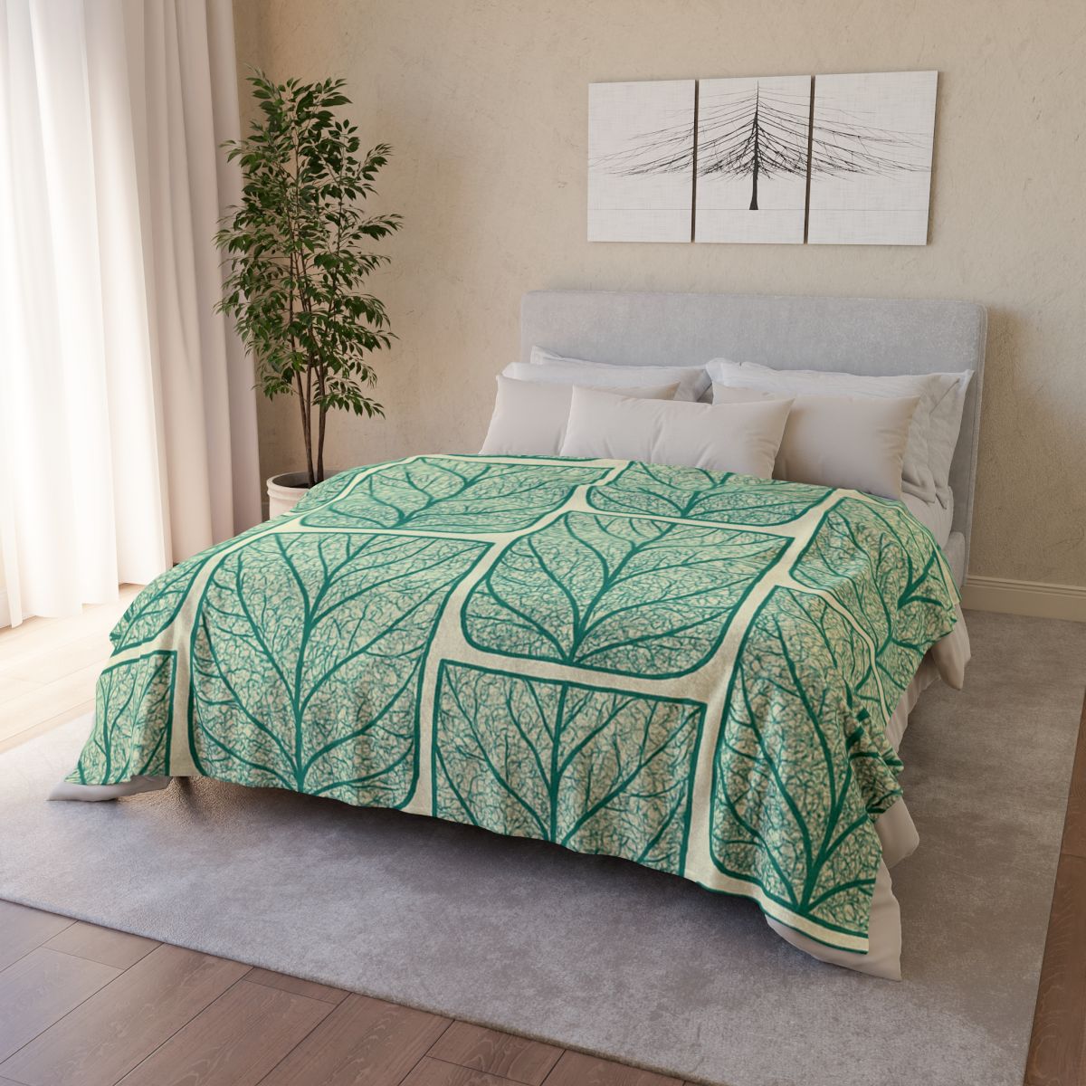 Leaf Vein Lace Grid warm winter blankets