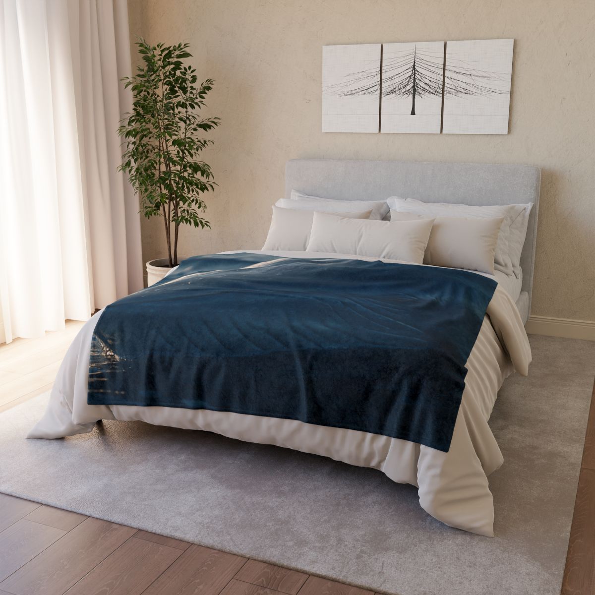 Ocean Song Blue Whale designer printed blankets