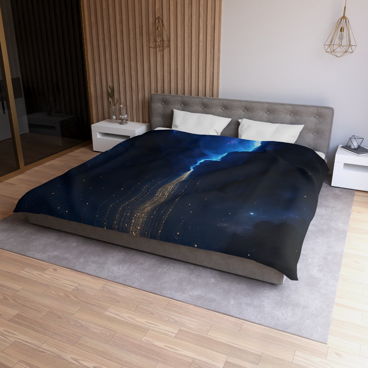 Luminous Rift Starfall custom duvets