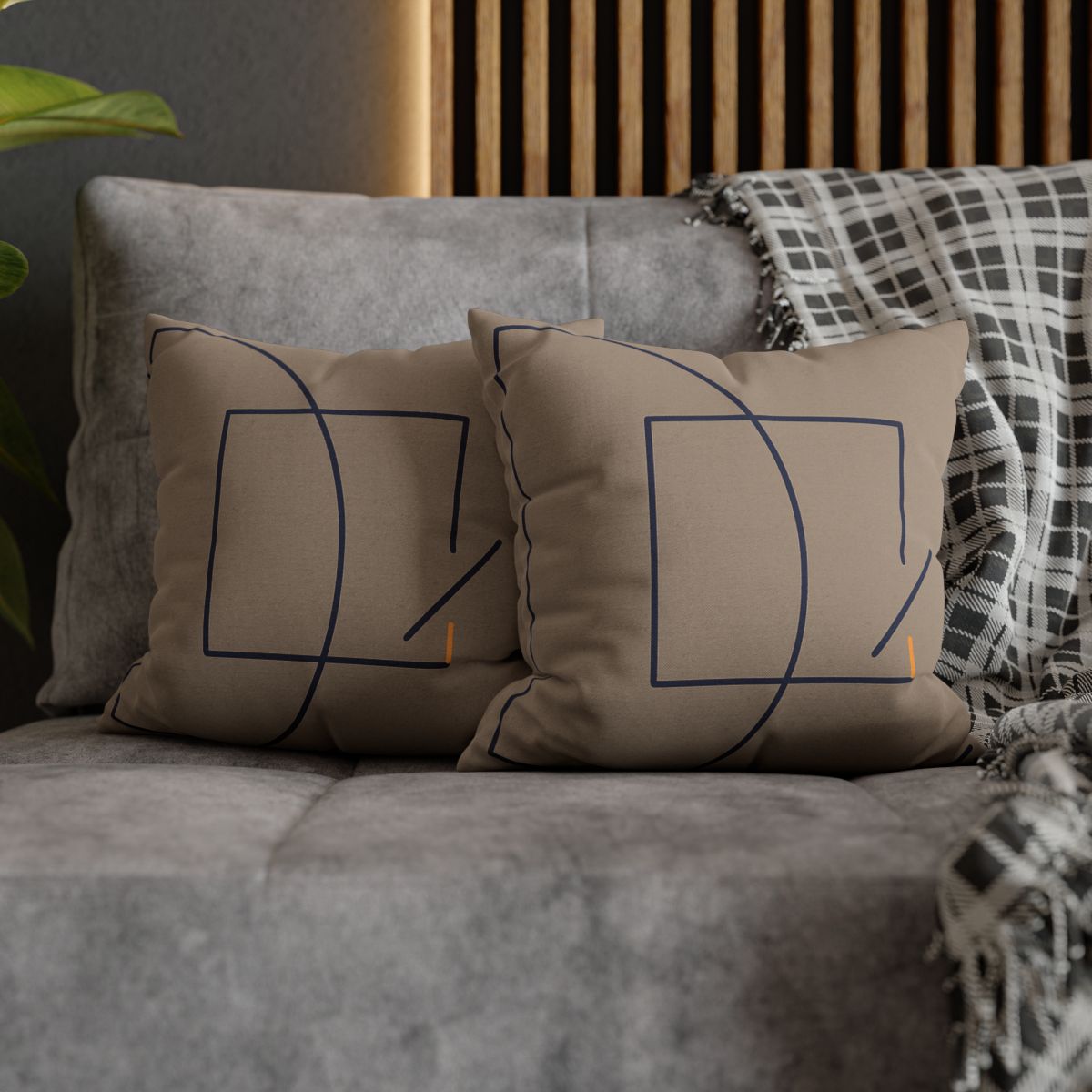 Corner Arc With Nested Open Square trendy patterned pillow cases