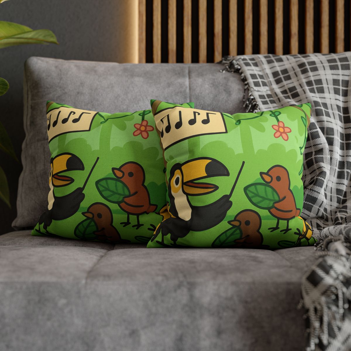 Rainforest Orchestra Of Birds stylish decorative pillowcases